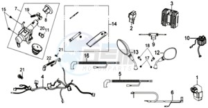 CITYCOM 125 drawing WIRING HARNASS - ELECTRONIC PARTS