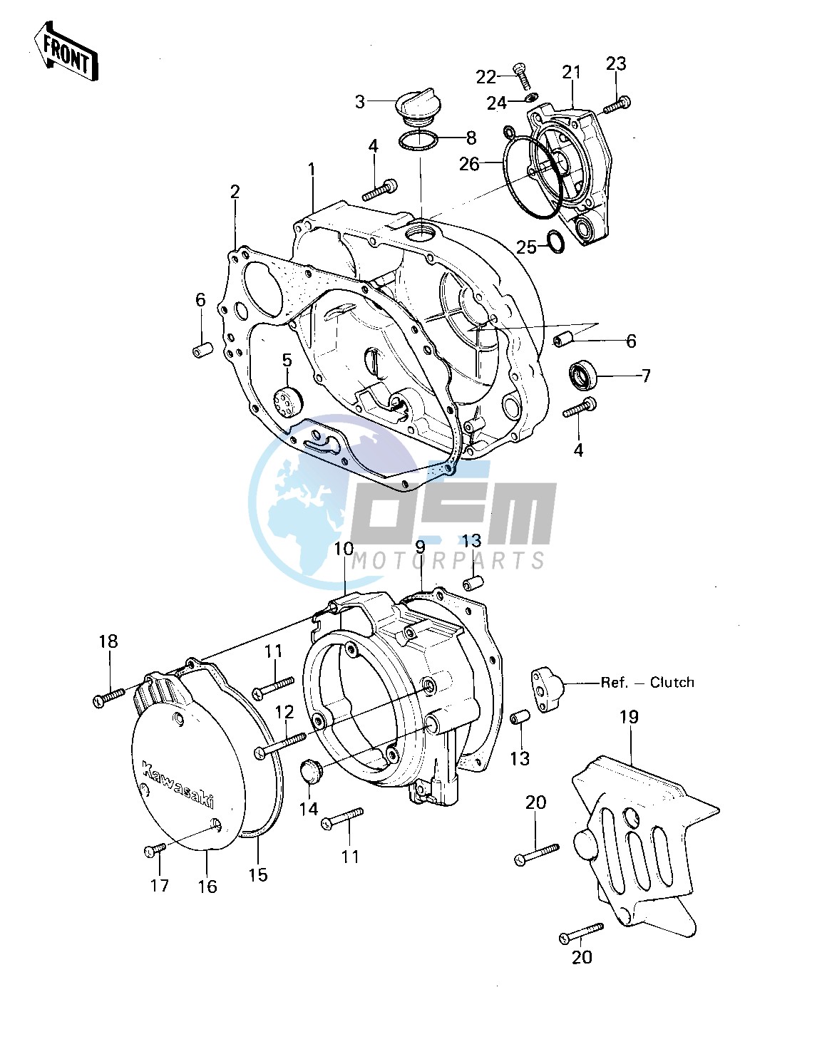 ENGINE COVERS -- 80-81 KL250-A3_A4- -