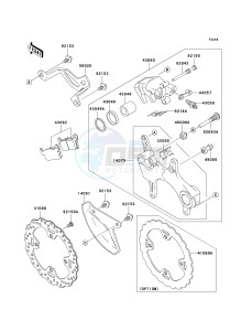 KX 450 D (KX450F) (F8F) D8F drawing REAR BRAKE