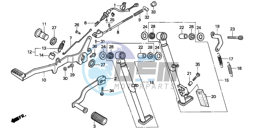 BRAKE PEDAL/CHANGE PEDAL