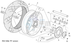 RSV 2 1000 drawing Rear wheel RSV Mille -R- Version