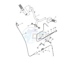 BW'S 50 drawing STEERING HANDLE AND CABLE