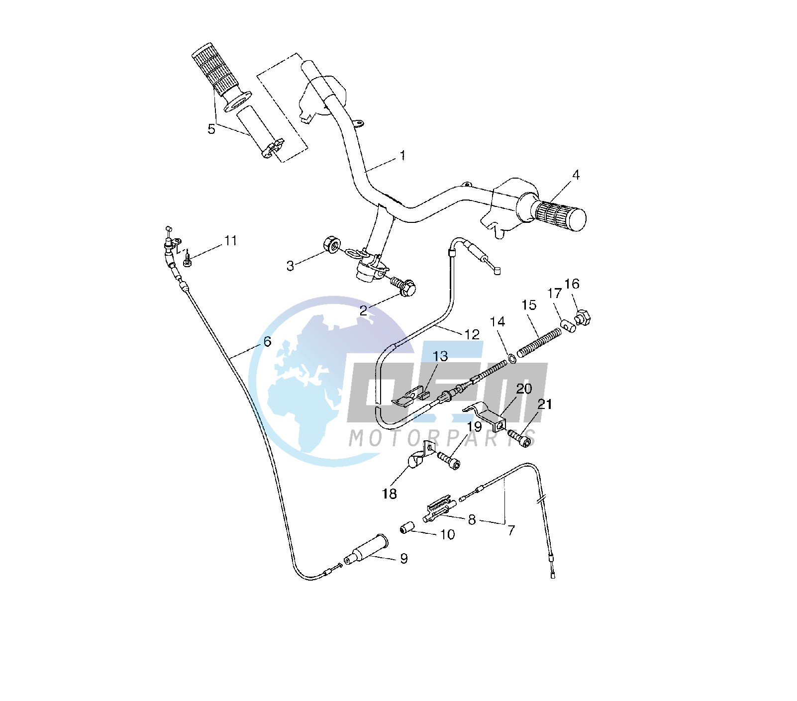 STEERING HANDLE AND CABLE