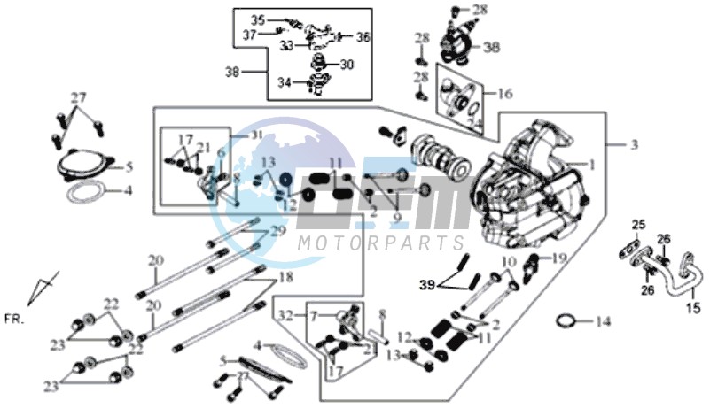 CYLINDER HEAD CPL   / THERMOSTAT