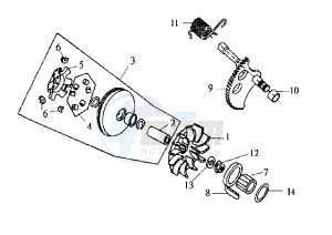 EURO MX EU2 - 150 cc drawing DRIVING PULLEY