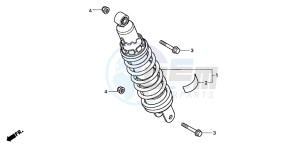 CB600F CB600S drawing REAR CUSHION (CB600F2/F22)