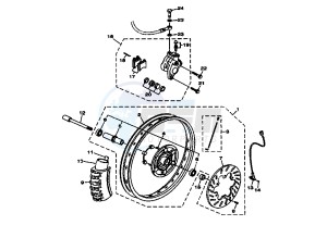 XT R 125 drawing FRONT WHEEL