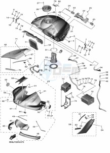 YZF600 YZF-R6 (BN6K) drawing FUEL TANK