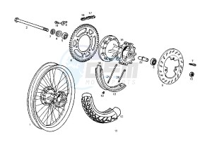 SENDA SM DRD EDITION BLACK - 50 cc drawing REAR WHEEL