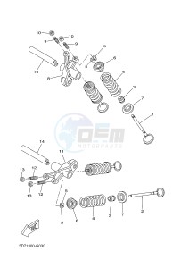 MT125 MT-125 (5D7C 5D7C 5D7C 5D7C) drawing VALVE