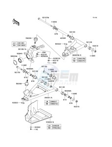 KRF 750 L [TERYX 750 FI 4X4 LE SPORT MONSTER ENERGY] (L9F-L9FA) L9F drawing FRONT SUSPENSION