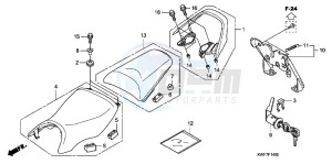 CBF125MD CBF125M UK - (E) drawing SEAT