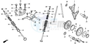 CG125 drawing CAMSHAFT/VALVE (2)