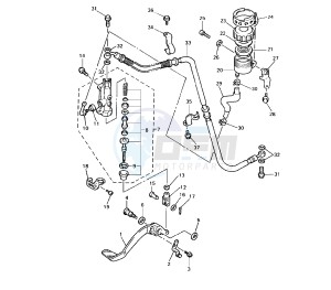 YZF SP 750 drawing REAR MASTER CYLINDER