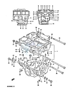 GSX550E (E1) drawing CRANKCASE