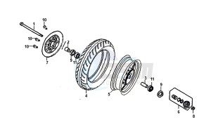 ALLO 50 (25 KM/H) (AJ05WA-NL) (L8-M0) drawing FRONT WHEEL / ALLO 50 (25 KM/H) (AJ05WA-NL) (L8-M0)