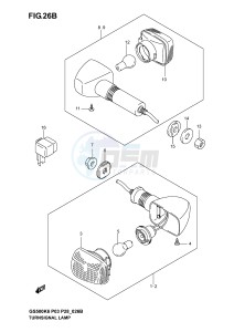 GS500 (P3) drawing TURNSIGNAL LAMP (GS500FK4 K5 K6)