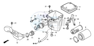 TRX420FM FOURTRAX drawing AIR CLEANER