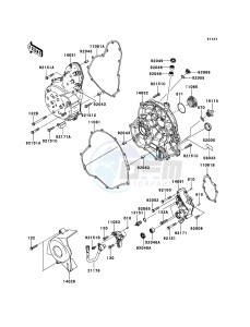 VERSYS KLE650A8F GB XX (EU ME A(FRICA) drawing Engine Cover(s)