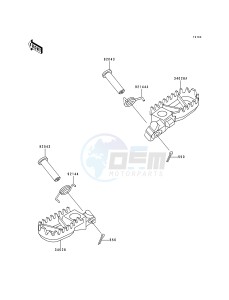 KX 250 K [KX250] (K3) [KX250] drawing FOOTRESTS