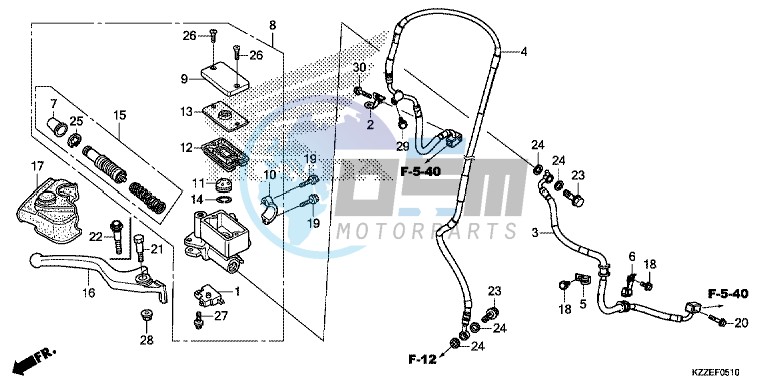 FRONT BRAKE MASTER CYLINDER (CRF250LA/ RLA)