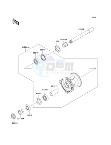 KX 250 R (R6F-R7F) R7F drawing FRONT HUB