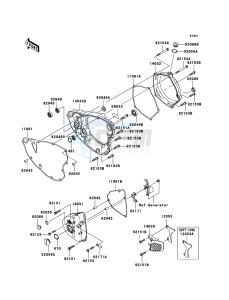 KX250F KX250T7F EU drawing Engine Cover(s)