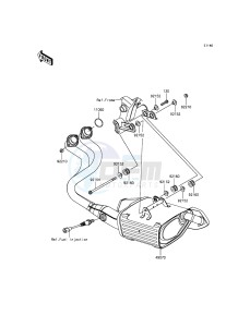 ER-6F EX650EFF XX (EU ME A(FRICA) drawing Muffler(s)