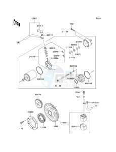 KSV 700 B [KFX 700] (B6F-B9F) B8F drawing STARTER MOTOR-- B7F_B8F- -