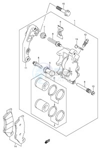 RM125 (E3-E28) drawing FRONT CALIPER (MODEL K1 K2 K3 K4)