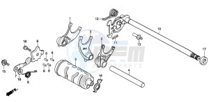 CB250 NIGHTHAWK drawing GEARSHIFT DRUM