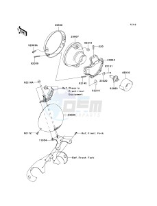 VN 2000 F [VULCAN 2000 CLASSIC LT] (6F-7F) F7F drawing HEADLIGHT-- S- -