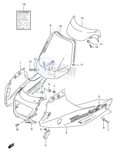 GSF1200 (E2) Bandit drawing COWLING BODY (GSF1200ST SV SAV)