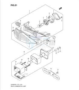 GSXF650 drawing REAR COMBINATION LAMP