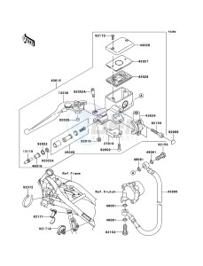 VN1600 MEAN STREAK VN1600B6F GB XX (EU ME A(FRICA) drawing Clutch Master Cylinder