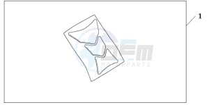 CB250P drawing TANK PAD HONDA WING LOGO