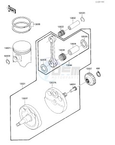 KX 500 D [KX500] (D1) [KX500] drawing CRANKSHAFT_PISTON-- S- -