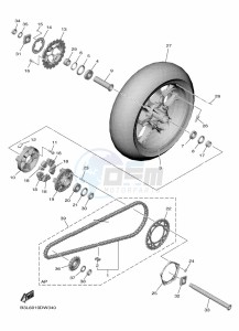 YZF1000 YZF-R1 (B3LM) drawing REAR WHEEL