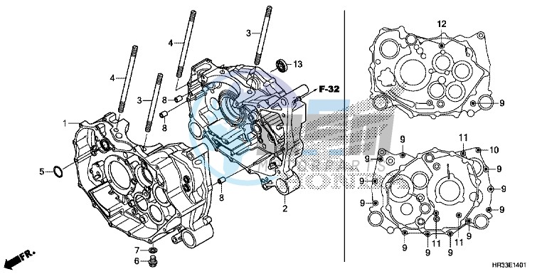 CRANKCASE (TRX420FE1/FM1/FM2/TE1/TM1)