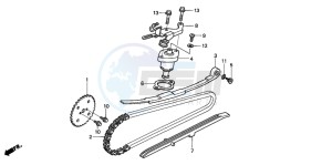 SES125 drawing CAM CHAIN/TENSIONER