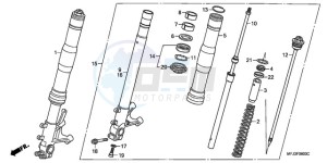 CBR600RRA Europe Direct - (ED) drawing FRONT FORK