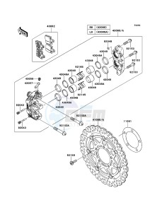 NINJA ZX-6R ZX600RBF FR GB XX (EU ME A(FRICA) drawing Front Brake