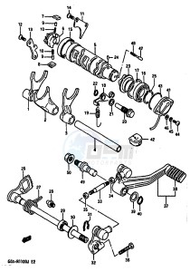 GSX-R1100 (G-H-J) drawing GEAR SHIFTING