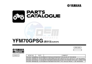 YFM700FWAD YFM70GPSG GRIZZLY 700 EPS SPECIAL EDITION (B313) drawing .1-Front-Page