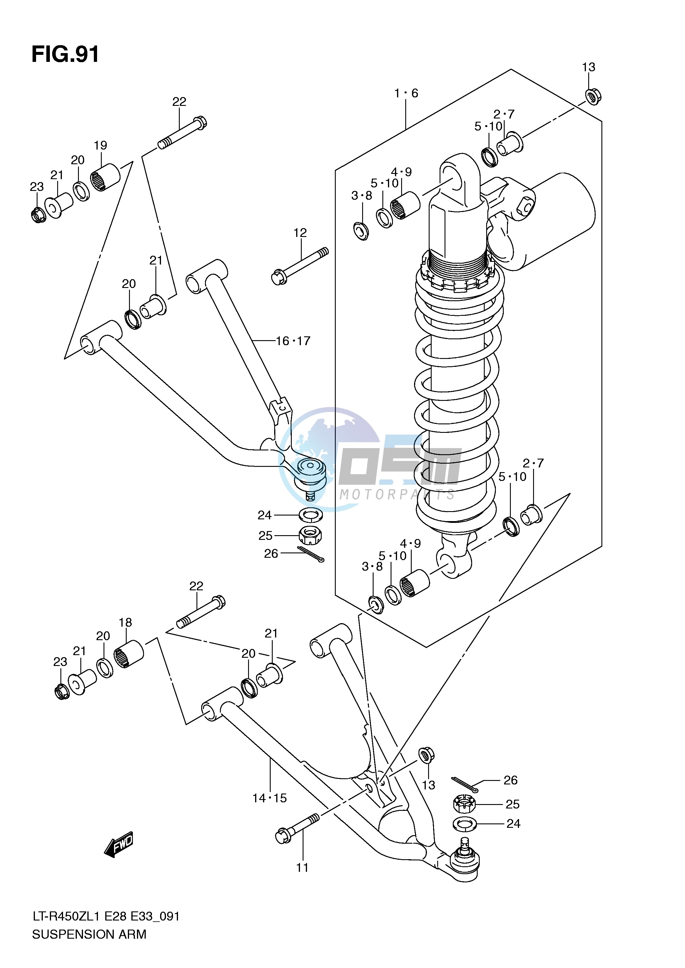 SUSPENSION ARM (LT-R450L1 E33)