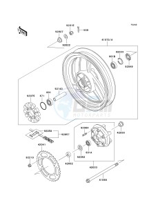 EX 500 D [NINJA 500R] (D6F-D9F) D7F drawing REAR WHEEL_CHAIN