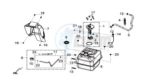 GTS 300i drawing FUEL TANK - FUEL CUT