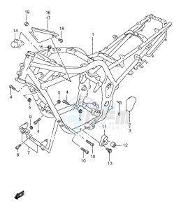 GSF1200 (E2) Bandit drawing FRAME (GSF1200W SW)