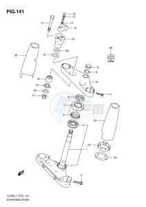 VL800 (E2) VOLUSIA drawing STEERING STEM (VL800L1 E24)