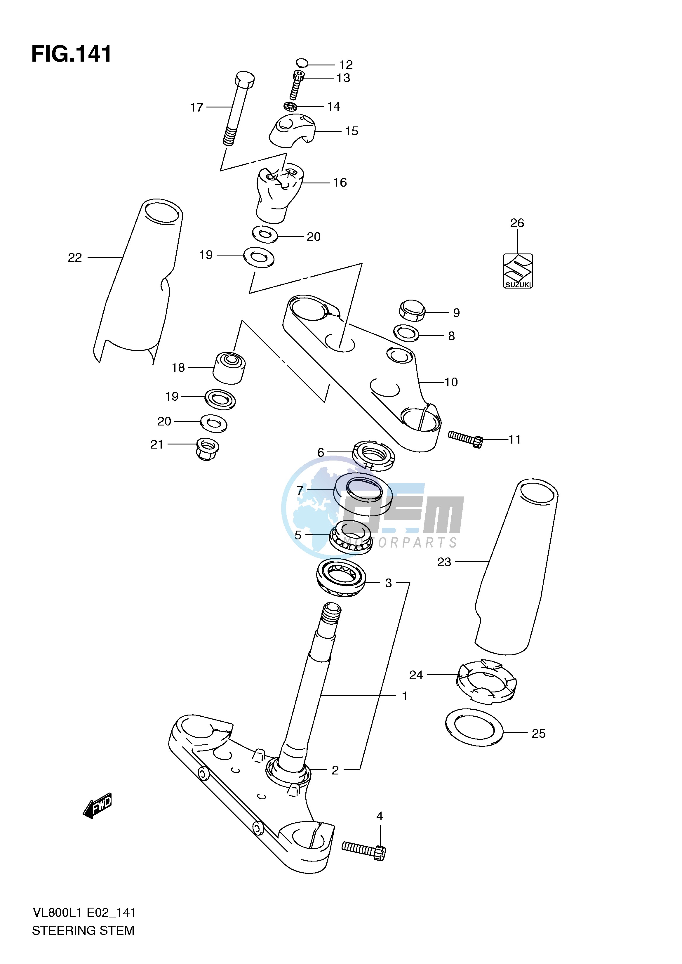 STEERING STEM (VL800L1 E24)